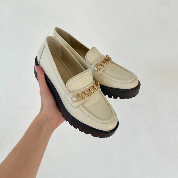 Sam Edelman - Taelor Chained Lug-Sole Leather Loafers - Picture 13 of 15